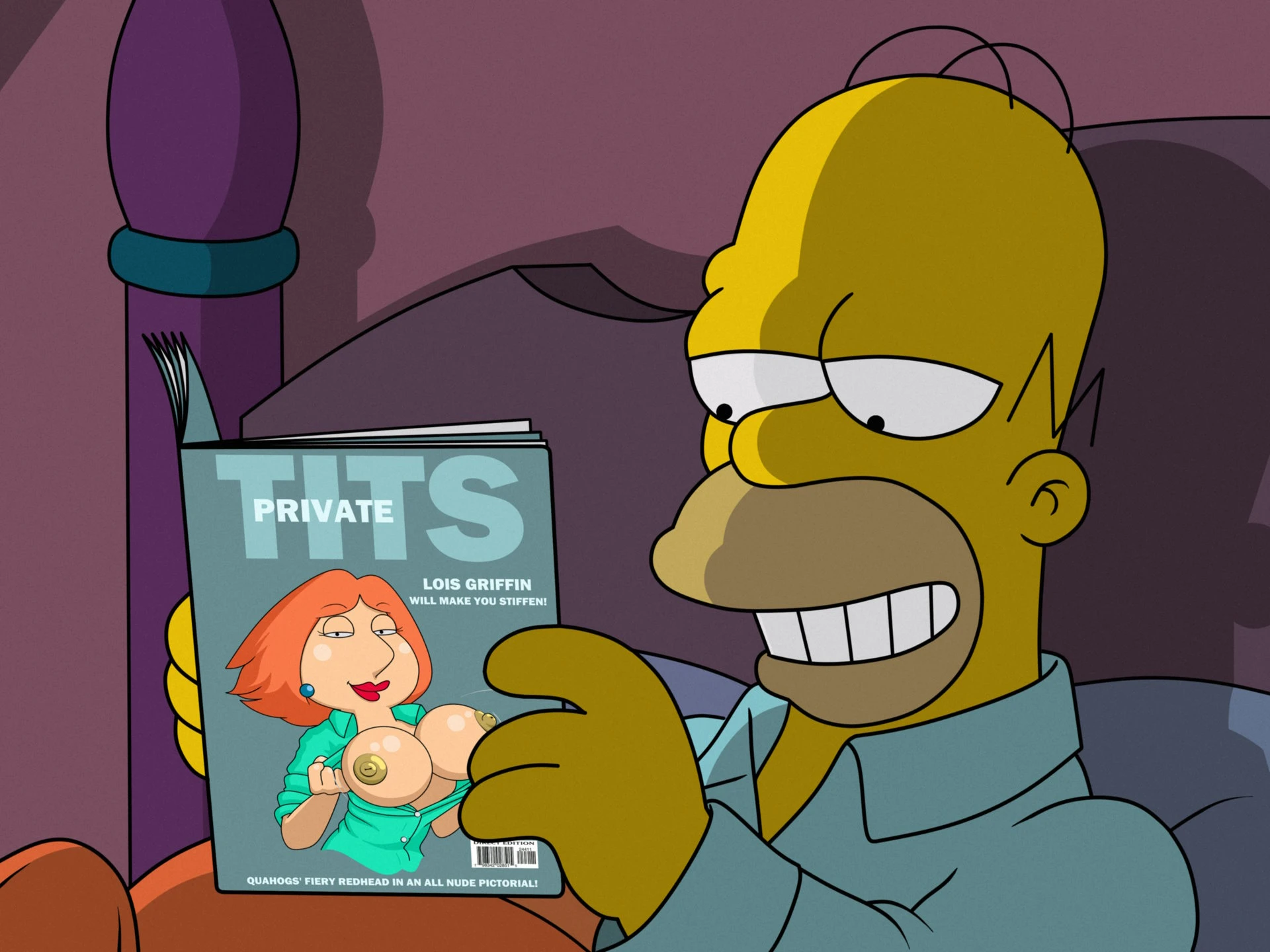 Homer Simpson H-03 - Hot magazine with Lois Griffin