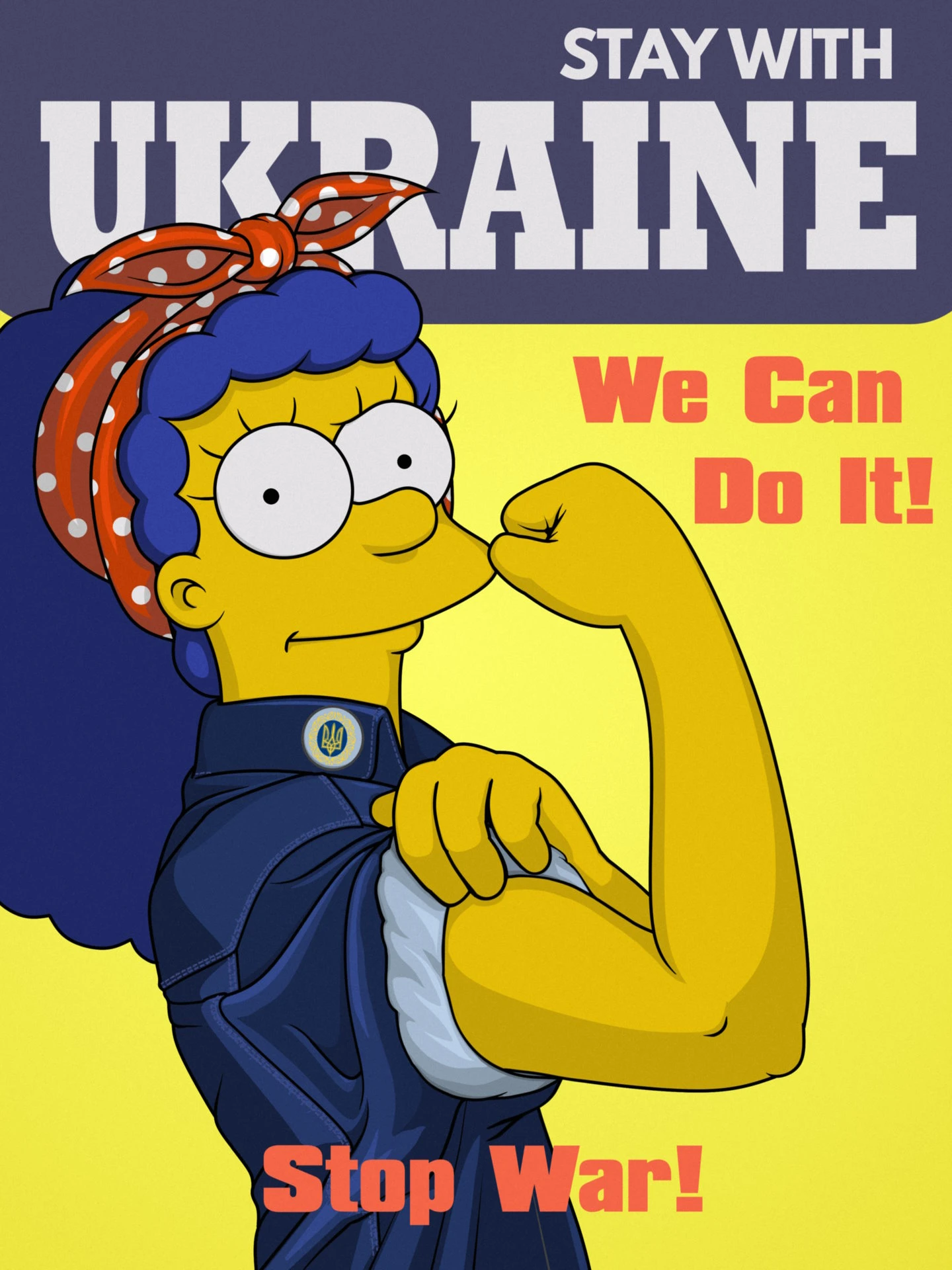 Marge Simpson: Stay With Ukraine! We Can Do It! Stop War!